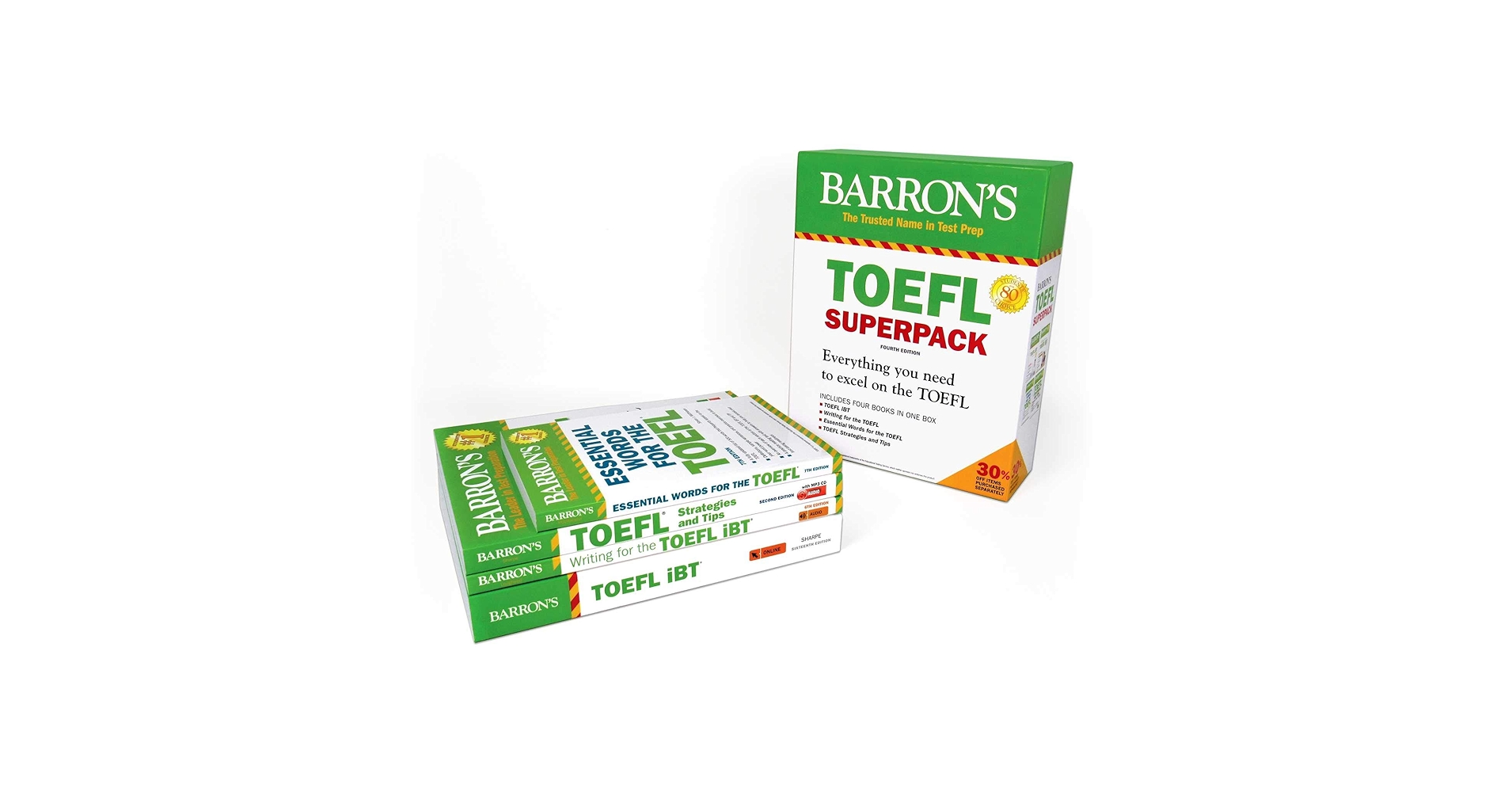 語学+参考書 Barron's TOEFL iBT Superpack TOEFL iBT Superpack: 4 Books + Practice Tests + Audio Online